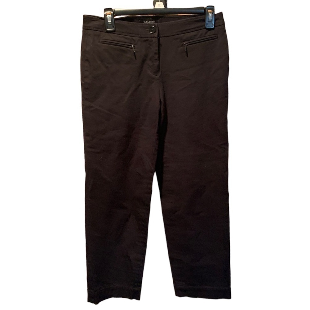 Talbots Petites Cropped Chinos Pants Black size 4P